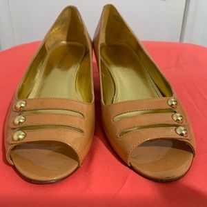 EUC Enzo Angiolini open toe wedge